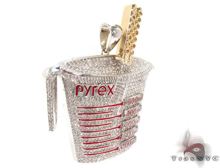 Prong Diamond Pyrex Custom Pendant 33878 - Image 3