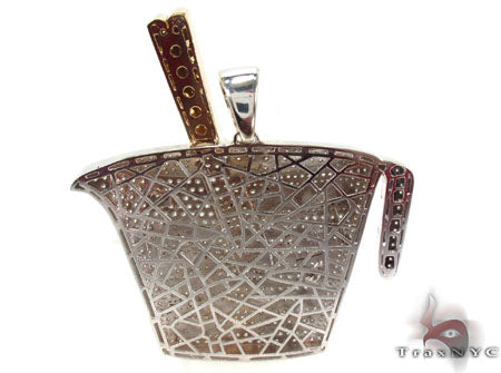 Prong Diamond Pyrex Custom Pendant 33878 - Image 6