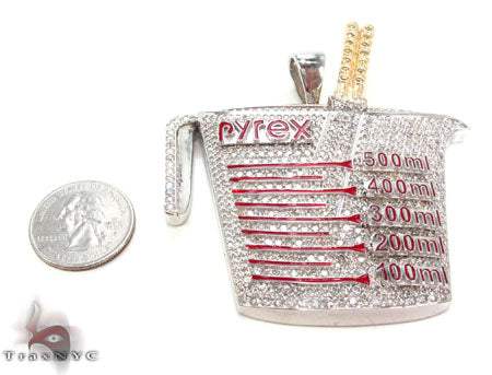 Prong Diamond Pyrex Custom Pendant 33878 - Image 7