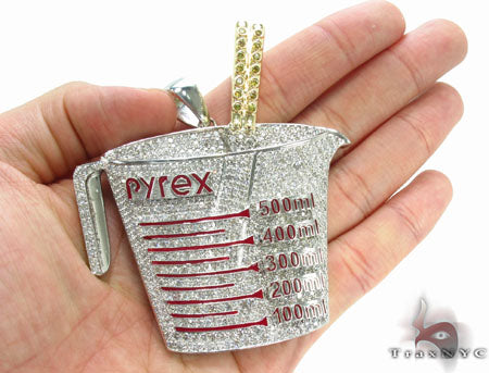 Prong Diamond Pyrex Custom Pendant 33878 - Image 10