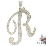 Prong Diamond R Pendant 35494 - Image 1