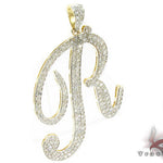 Prong Diamond R Pendant 35494 - Image 2