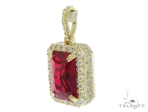 Prong Diamond Red Fancy Pendant 45575 - Image 2