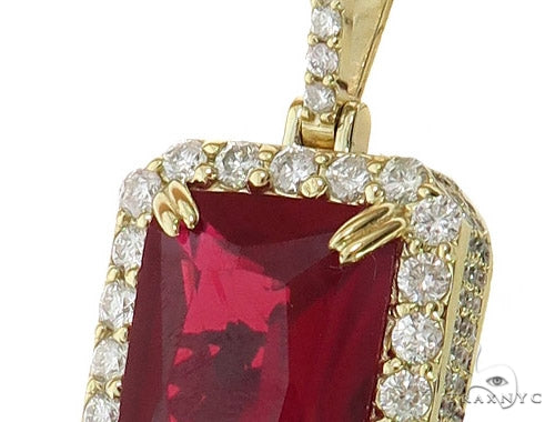 Prong Diamond Red Fancy Pendant 45575 - Image 3