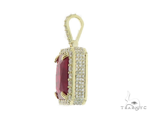 Prong Diamond Red Fancy Pendant 45575 - Image 4
