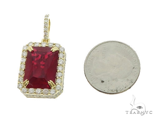 Prong Diamond Red Fancy Pendant 45575 - Image 6