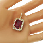 Prong Diamond Red Fancy Pendant 45575 - Image 7