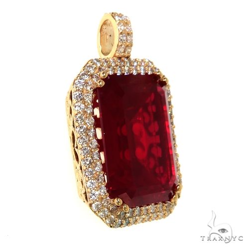 Prong Diamond Red Fancy Pendant 67475 - Image 2