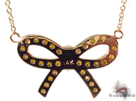 Prong Diamond Ribbon Necklace 34720 - Image 5