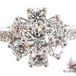 18K White Gold Starburst Diamond Ring 32708 - Image 2