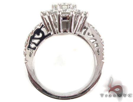 18K White Gold Starburst Diamond Ring 32708 - Image 5