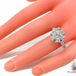18K White Gold Starburst Diamond Ring 32708 - Image 7