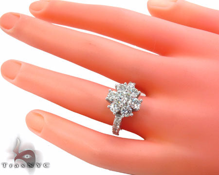 18K White Gold Starburst Diamond Ring 32708 - Image 8