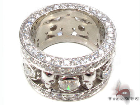 Custom Diamond Skull Ring 33346 - Image 6