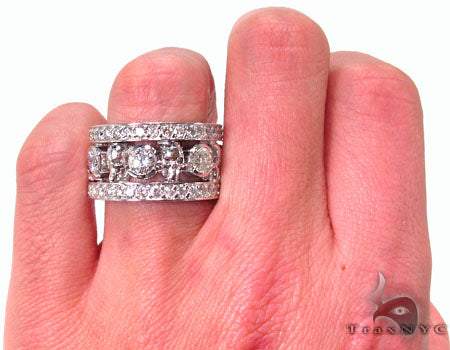 Custom Diamond Skull Ring 33346 - Image 8