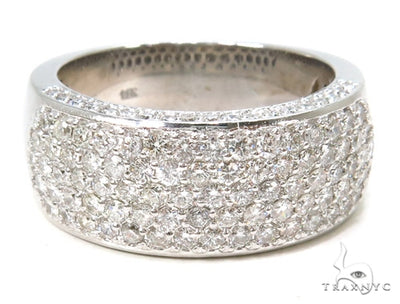 14k White Gold Prong Diamond Band 37320 - Image 1