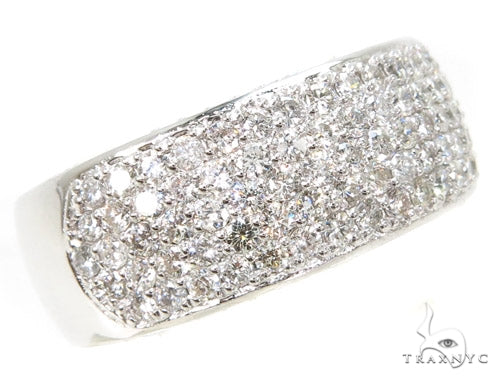 14k White Gold Prong Diamond Band 37320 - Image 3