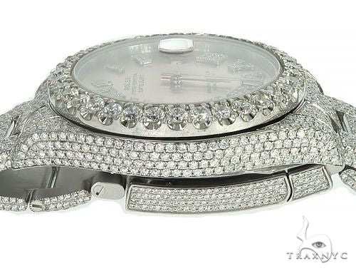 DateJust Oyster Perpetual Diamond Rolex Watch 41mm Stainless Steel 66185 - Image 5