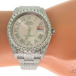 DateJust Oyster Perpetual Diamond Rolex Watch 41mm Stainless Steel 66185 - Image 8