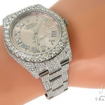 DateJust Oyster Perpetual Diamond Rolex Watch 41mm Stainless Steel 66185 - Image 9