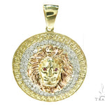 Prong Diamond & Ruby Lion Pendant 37252 - Image 2