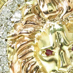 Prong Diamond & Ruby Lion Pendant 37252 - Image 3