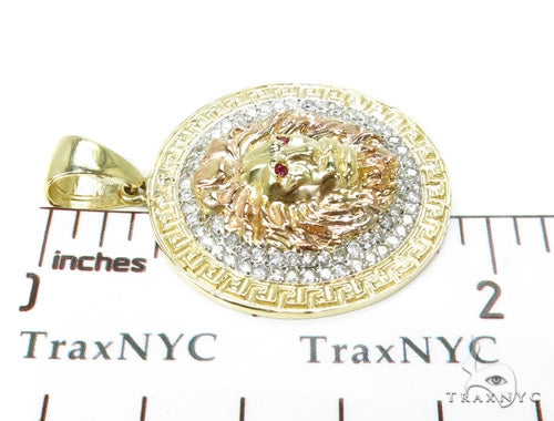 Prong Diamond & Ruby Lion Pendant 37252 - Image 8