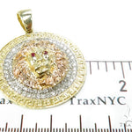 Prong Diamond & Ruby Lion Pendant 37252 - Image 9