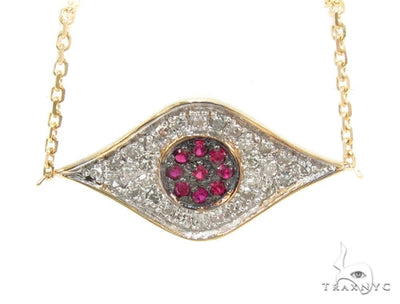 Prong Diamond Ruby Necklace 35271 - Image 1