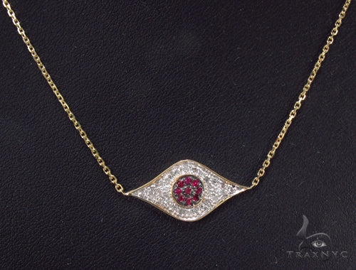 Prong Diamond Ruby Necklace 35271 - Image 11