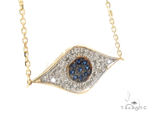 Prong Diamond & Sapphire Necklace 35270 - Image 3