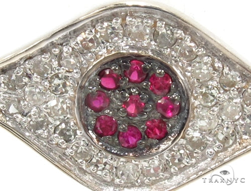 Prong Diamond Ruby Gemstone Necklace 35272 - Image 2