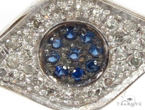 Prong Diamond Sapphire Gemstone Necklace 35273 - Image 2