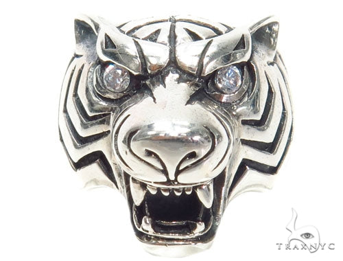Tiger Diamond Sterling Silver Ring 40942 - Image 2