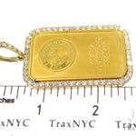 Prong Diamond Swan Gold Bar Pendant 45237 - Image 6