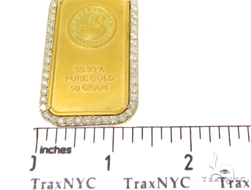 Prong Diamond Swan Gold Bar Pendant 45237 - Image 7