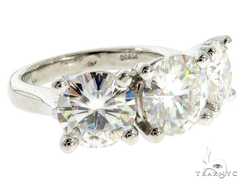 Prong Diamond Three Stone Engagement Ring 57042 - Image 1