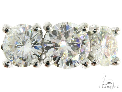 Prong Diamond Three Stone Engagement Ring 57042 - Image 2