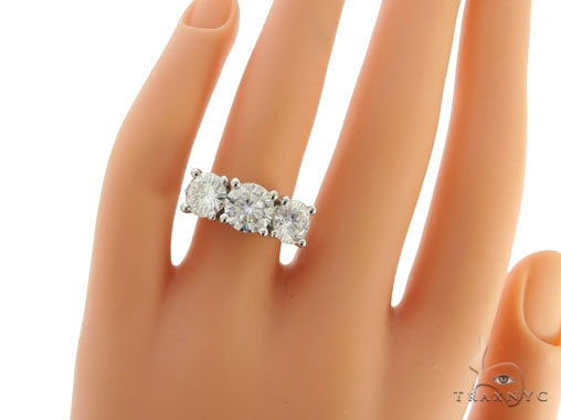 Prong Diamond Three Stone Engagement Ring 57042 - Image 7