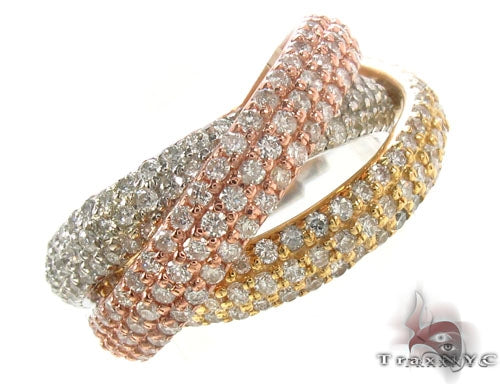 Prong Diamond Three Tone Ring 36971 - Image 4