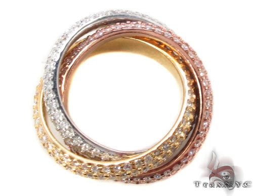 Prong Diamond Three Tone Ring 36971 - Image 6