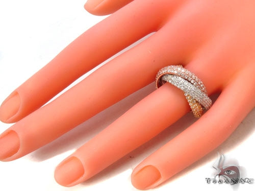 Prong Diamond Three Tone Ring 36971 - Image 8