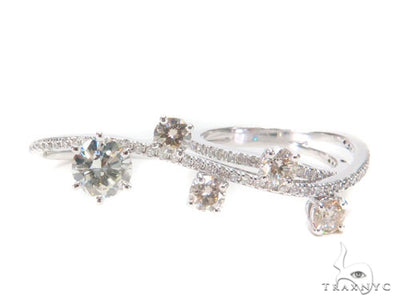 Prong Diamond Two Finger Ring 2 43337 - Image 1