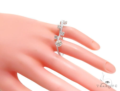 Prong Diamond Two Finger Ring 2 43337 - Image 6