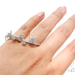 Prong Diamond Two Finger Ring 2 43337 - Image 7