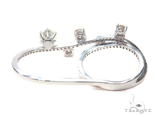 Prong Diamond Two Finger Ring 43336 - Image 4