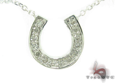 Prong Diamond Horseshoe Necklace 34095 - Image 1