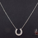 Prong Diamond Horseshoe Necklace 34095 - Image 11