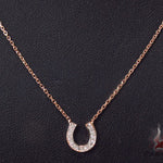 Prong Diamond Horseshoe Necklace 34095 - Image 13