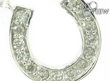 Prong Diamond Horseshoe Necklace 34095 - Image 3